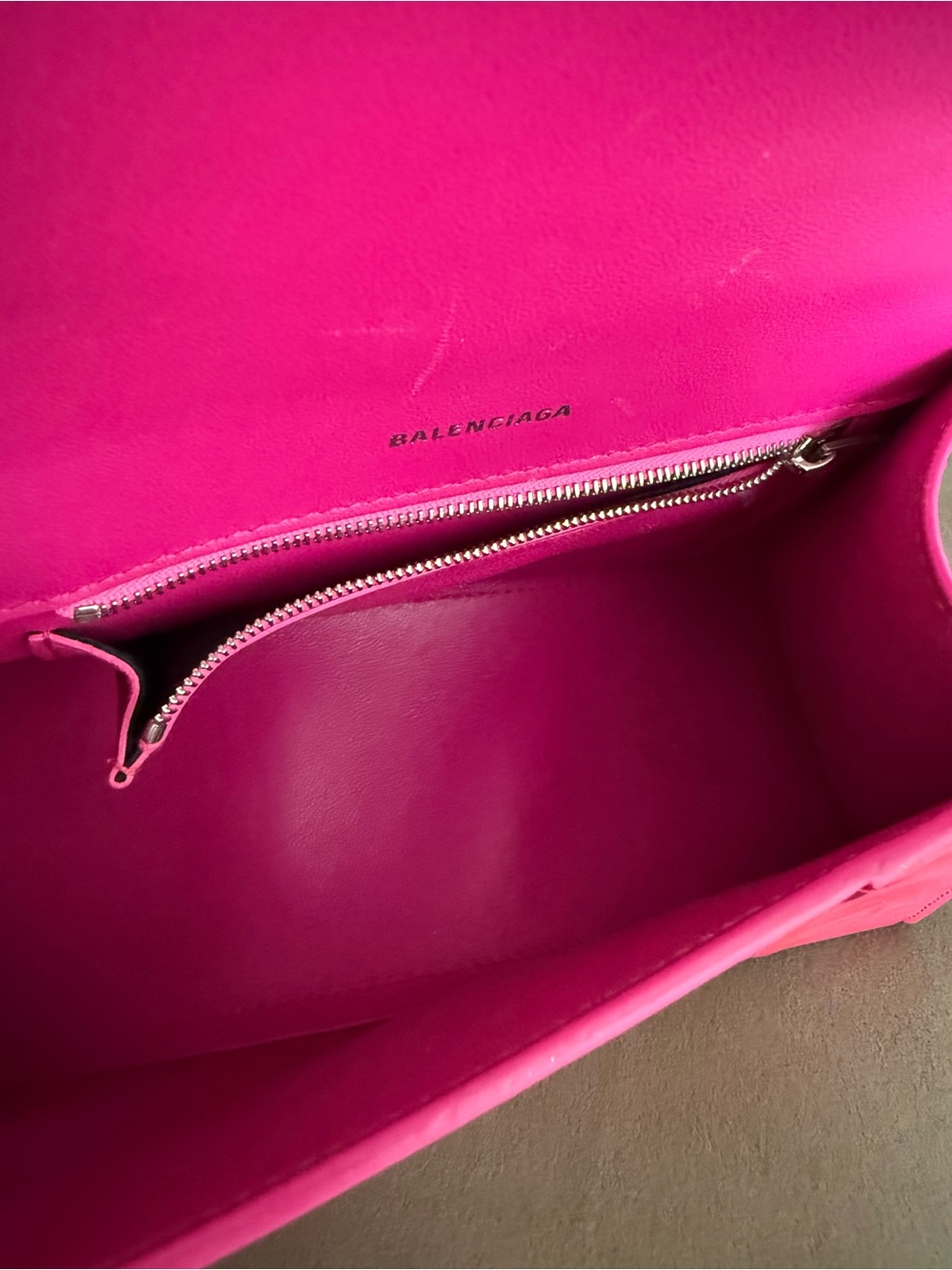 Balenciaga Mini Top Handle Bag in Bright Pink - Picture 8 of 12